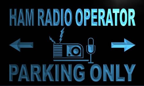 Ham Radio Operator Parking Only Neon Light Sign